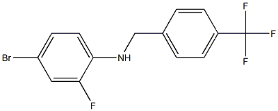 4-bromo-2-fluoro-N-{[4-(trifluoromethyl)phenyl]methyl}aniline Structure