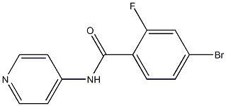4-bromo-2-fluoro-N-pyridin-4-ylbenzamide,,结构式