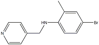 4-bromo-2-methyl-N-(pyridin-4-ylmethyl)aniline,,结构式