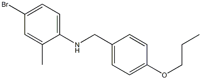 4-bromo-2-methyl-N-[(4-propoxyphenyl)methyl]aniline,,结构式