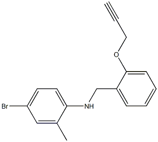 4-bromo-2-methyl-N-{[2-(prop-2-yn-1-yloxy)phenyl]methyl}aniline,,结构式