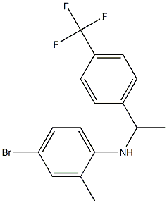 4-bromo-2-methyl-N-{1-[4-(trifluoromethyl)phenyl]ethyl}aniline Structure