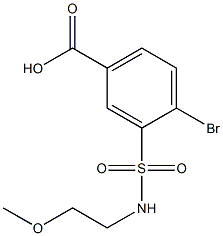 4-bromo-3-[(2-methoxyethyl)sulfamoyl]benzoic acid Struktur
