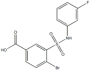 4-bromo-3-[(3-fluorophenyl)sulfamoyl]benzoic acid Structure