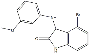 4-bromo-3-[(3-methoxyphenyl)amino]-2,3-dihydro-1H-indol-2-one Structure