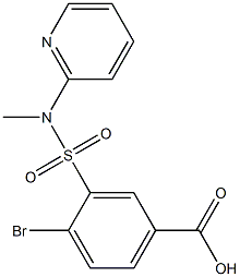 4-bromo-3-[methyl(pyridin-2-yl)sulfamoyl]benzoic acid Structure