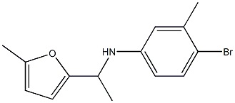 4-bromo-3-methyl-N-[1-(5-methylfuran-2-yl)ethyl]aniline Structure