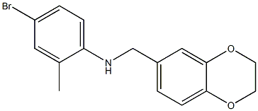 4-bromo-N-(2,3-dihydro-1,4-benzodioxin-6-ylmethyl)-2-methylaniline,,结构式