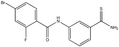 4-bromo-N-(3-carbamothioylphenyl)-2-fluorobenzamide 结构式