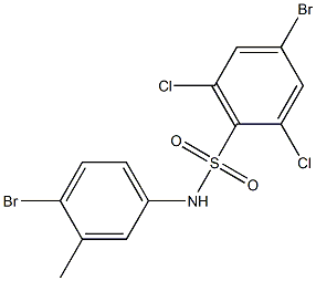 4-bromo-N-(4-bromo-3-methylphenyl)-2,6-dichlorobenzene-1-sulfonamide Structure