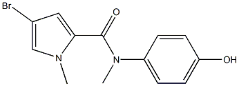 4-bromo-N-(4-hydroxyphenyl)-N,1-dimethyl-1H-pyrrole-2-carboxamide,,结构式