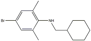 4-bromo-N-(cyclohexylmethyl)-2,6-dimethylaniline,,结构式