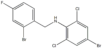 4-bromo-N-[(2-bromo-4-fluorophenyl)methyl]-2,6-dichloroaniline,,结构式