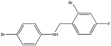 4-bromo-N-[(2-bromo-4-fluorophenyl)methyl]aniline Structure