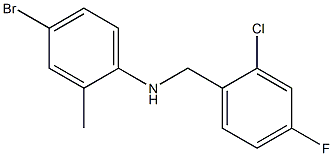 4-bromo-N-[(2-chloro-4-fluorophenyl)methyl]-2-methylaniline,,结构式