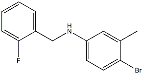 4-bromo-N-[(2-fluorophenyl)methyl]-3-methylaniline,,结构式