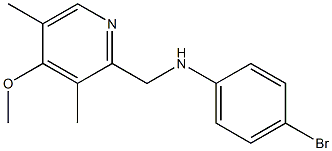 4-bromo-N-[(4-methoxy-3,5-dimethylpyridin-2-yl)methyl]aniline,,结构式