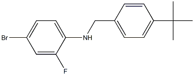 4-bromo-N-[(4-tert-butylphenyl)methyl]-2-fluoroaniline,,结构式