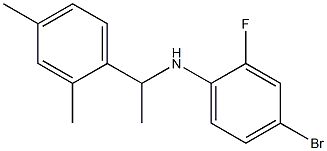 4-bromo-N-[1-(2,4-dimethylphenyl)ethyl]-2-fluoroaniline,,结构式