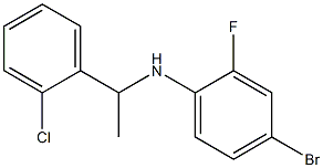 4-bromo-N-[1-(2-chlorophenyl)ethyl]-2-fluoroaniline Struktur