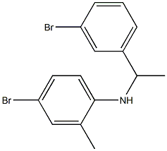 4-bromo-N-[1-(3-bromophenyl)ethyl]-2-methylaniline,,结构式