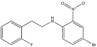 4-bromo-N-[2-(2-fluorophenyl)ethyl]-2-nitroaniline 化学構造式