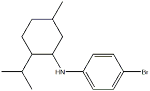 4-bromo-N-[5-methyl-2-(propan-2-yl)cyclohexyl]aniline Structure