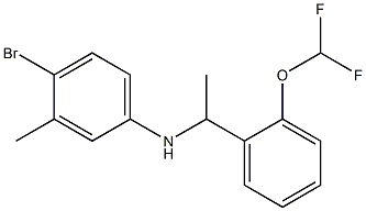 4-bromo-N-{1-[2-(difluoromethoxy)phenyl]ethyl}-3-methylaniline Structure