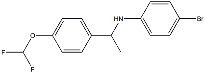 4-bromo-N-{1-[4-(difluoromethoxy)phenyl]ethyl}aniline Structure