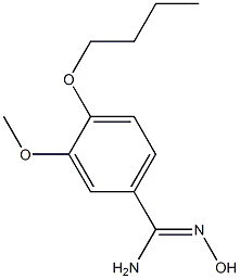 4-butoxy-N'-hydroxy-3-methoxybenzenecarboximidamide Structure