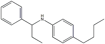 4-butyl-N-(1-phenylpropyl)aniline,,结构式