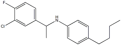 4-butyl-N-[1-(3-chloro-4-fluorophenyl)ethyl]aniline 化学構造式