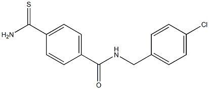 4-carbamothioyl-N-[(4-chlorophenyl)methyl]benzamide,,结构式