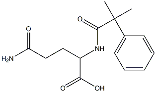 4-carbamoyl-2-(2-methyl-2-phenylpropanamido)butanoic acid 结构式