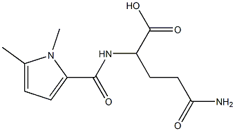 4-carbamoyl-2-[(1,5-dimethyl-1H-pyrrol-2-yl)formamido]butanoic acid Structure