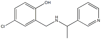 4-chloro-2-({[1-(pyridin-3-yl)ethyl]amino}methyl)phenol Struktur