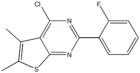 4-chloro-2-(2-fluorophenyl)-5,6-dimethylthieno[2,3-d]pyrimidine,,结构式