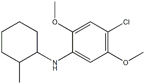 4-chloro-2,5-dimethoxy-N-(2-methylcyclohexyl)aniline 化学構造式