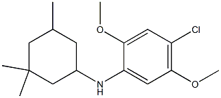4-chloro-2,5-dimethoxy-N-(3,3,5-trimethylcyclohexyl)aniline,,结构式
