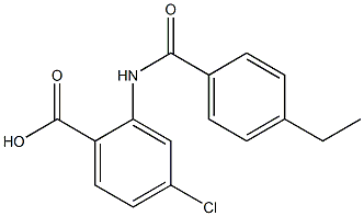 4-chloro-2-[(4-ethylbenzene)amido]benzoic acid Structure