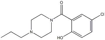 4-chloro-2-[(4-propylpiperazin-1-yl)carbonyl]phenol Struktur