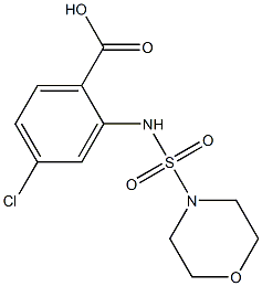 4-chloro-2-[(morpholine-4-sulfonyl)amino]benzoic acid 化学構造式