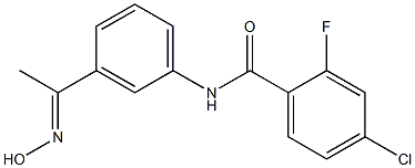 4-chloro-2-fluoro-N-{3-[1-(hydroxyimino)ethyl]phenyl}benzamide Structure