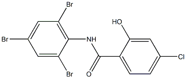 4-chloro-2-hydroxy-N-(2,4,6-tribromophenyl)benzamide,,结构式