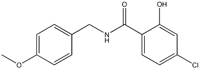 4-chloro-2-hydroxy-N-[(4-methoxyphenyl)methyl]benzamide,,结构式