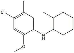 4-chloro-2-methoxy-5-methyl-N-(2-methylcyclohexyl)aniline 结构式