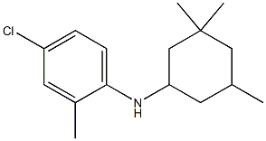 4-chloro-2-methyl-N-(3,3,5-trimethylcyclohexyl)aniline 化学構造式