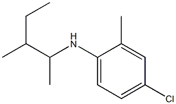 4-chloro-2-methyl-N-(3-methylpentan-2-yl)aniline,,结构式