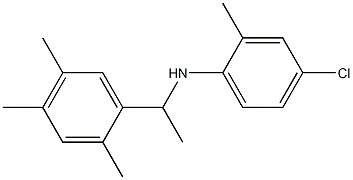 4-chloro-2-methyl-N-[1-(2,4,5-trimethylphenyl)ethyl]aniline Structure