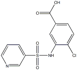 4-chloro-3-(pyridine-3-sulfonamido)benzoic acid,,结构式
